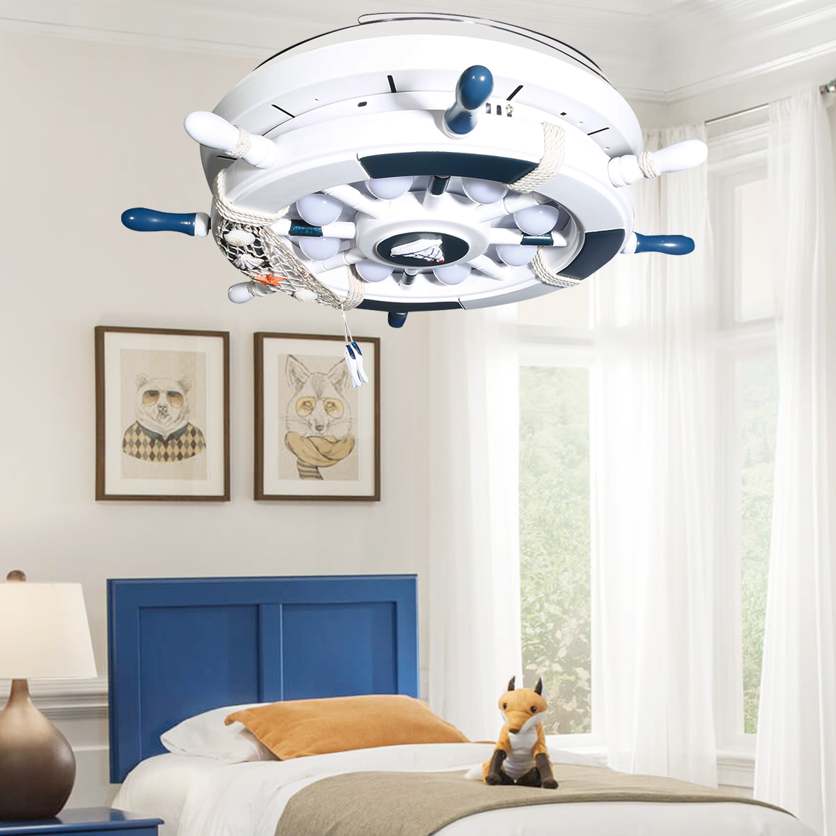 Details About 42 Children Room Ceiling Fan Light Remote Control Lamp Dimmable Led Chandelier