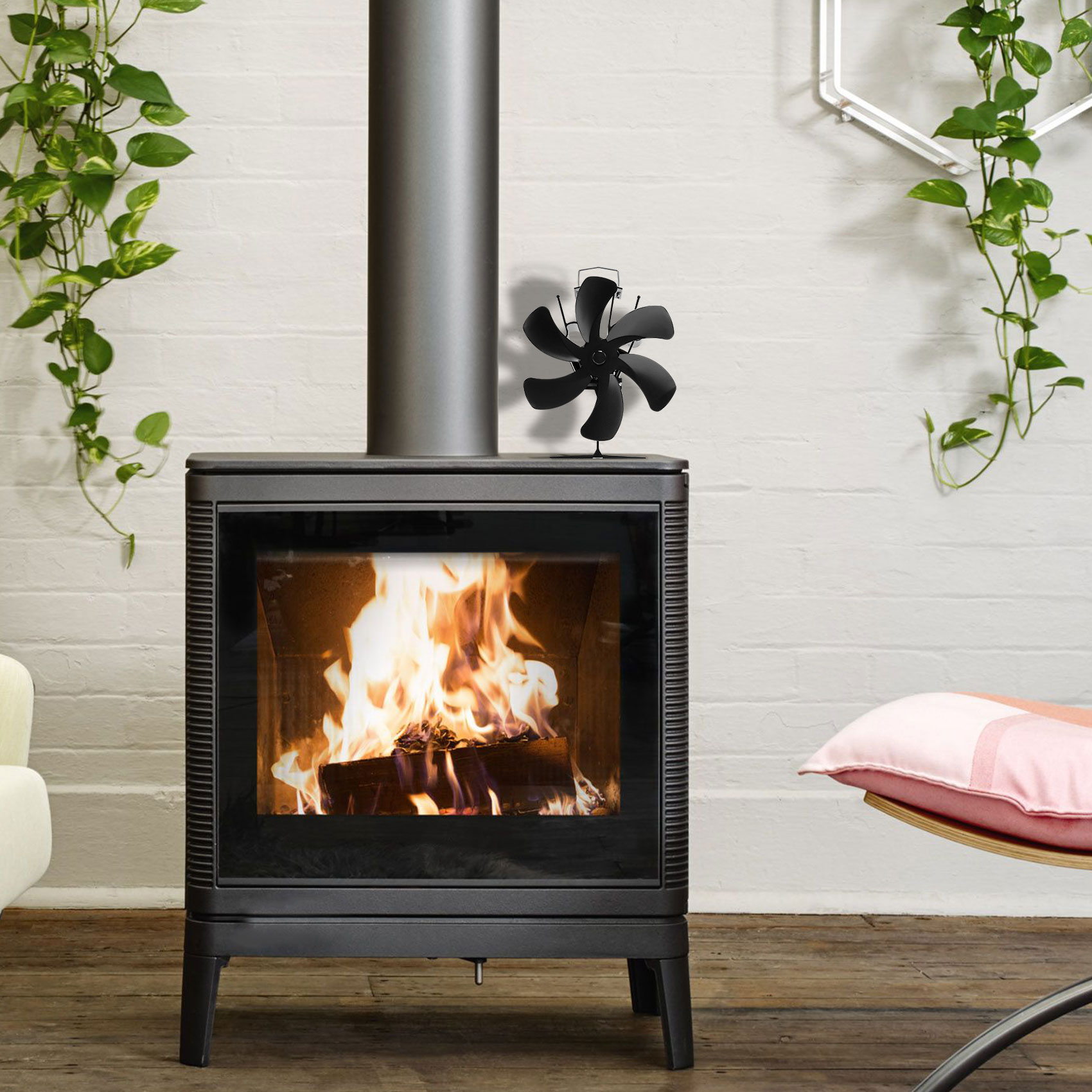 Stove Fan 5 Blades Fuel Saving Heat Powered For Wood Burner Fireplace Eco,  1 unit - Kroger