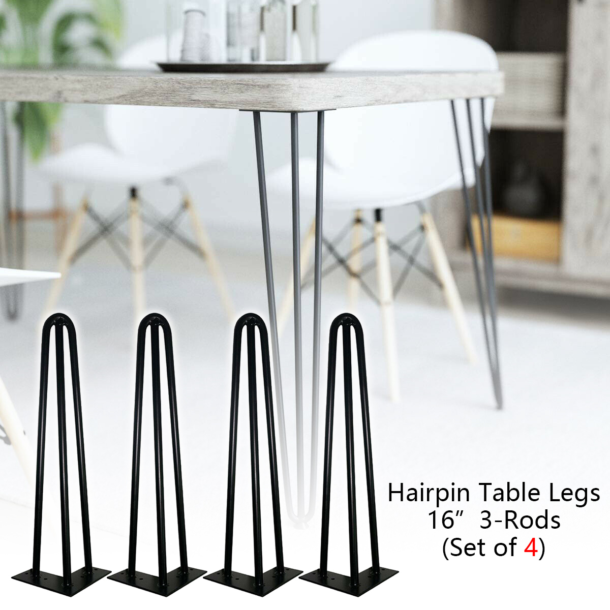 16 hairpin table legs