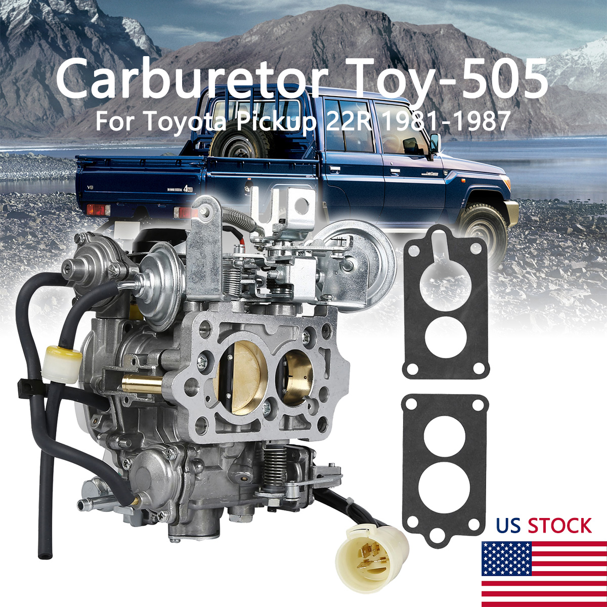 OEM Carburetor Toy-505 For Toyota Pickup 22R 1981 1982 1983 1984 1985 Can