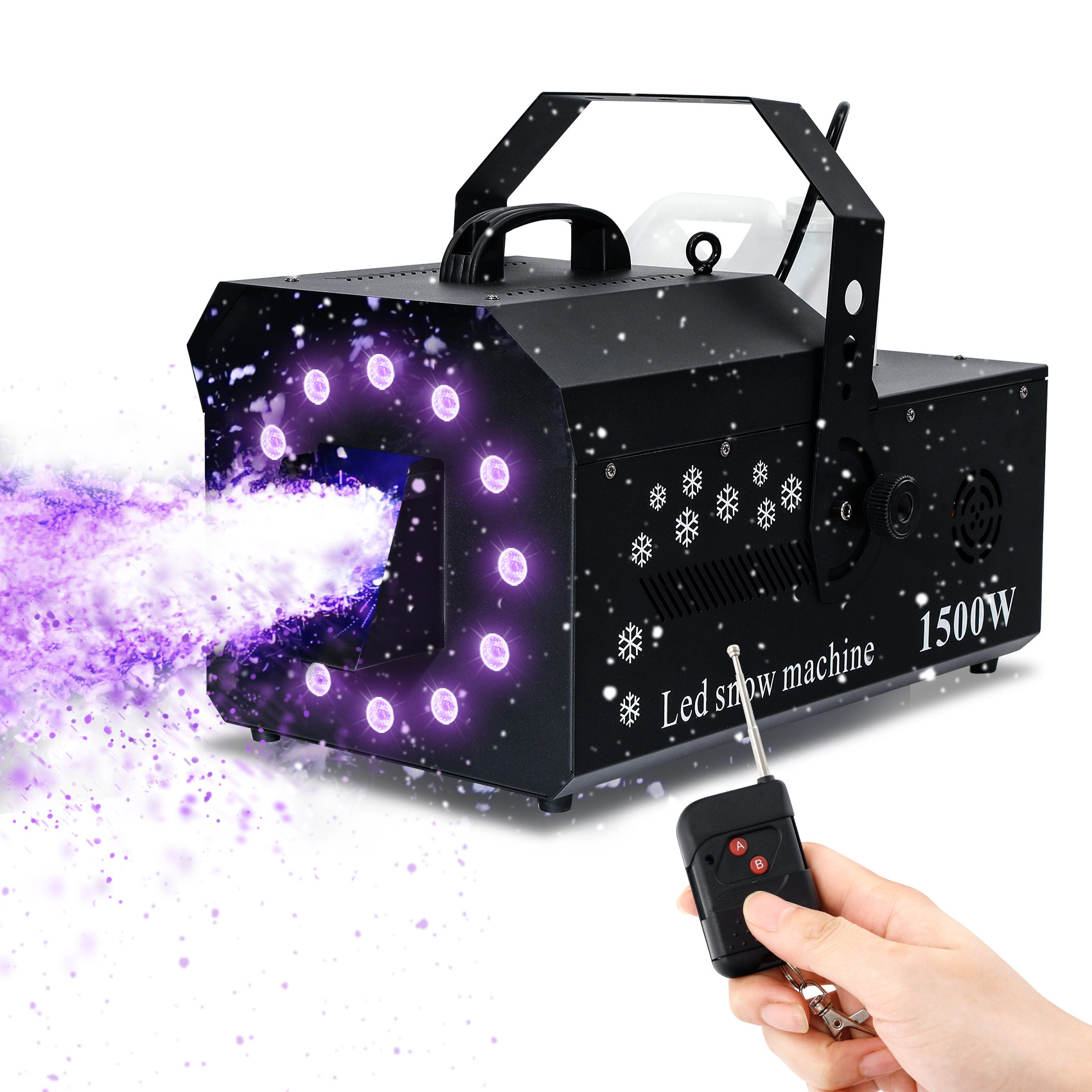 Macchina del Fumo 1500W DMX con LED RGB 3in1 Wireless